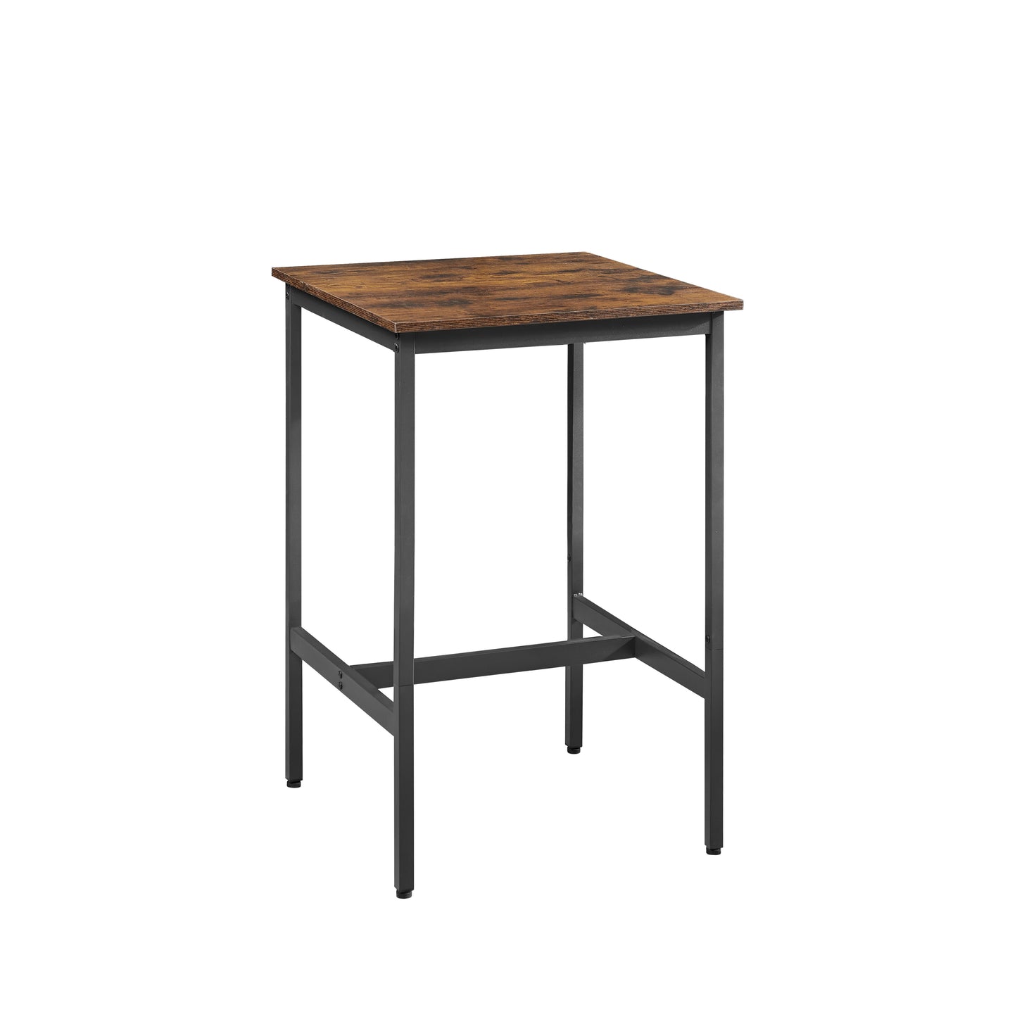 Industrial Style 3-Piece Bar Table Set, Rustic Brown and Black