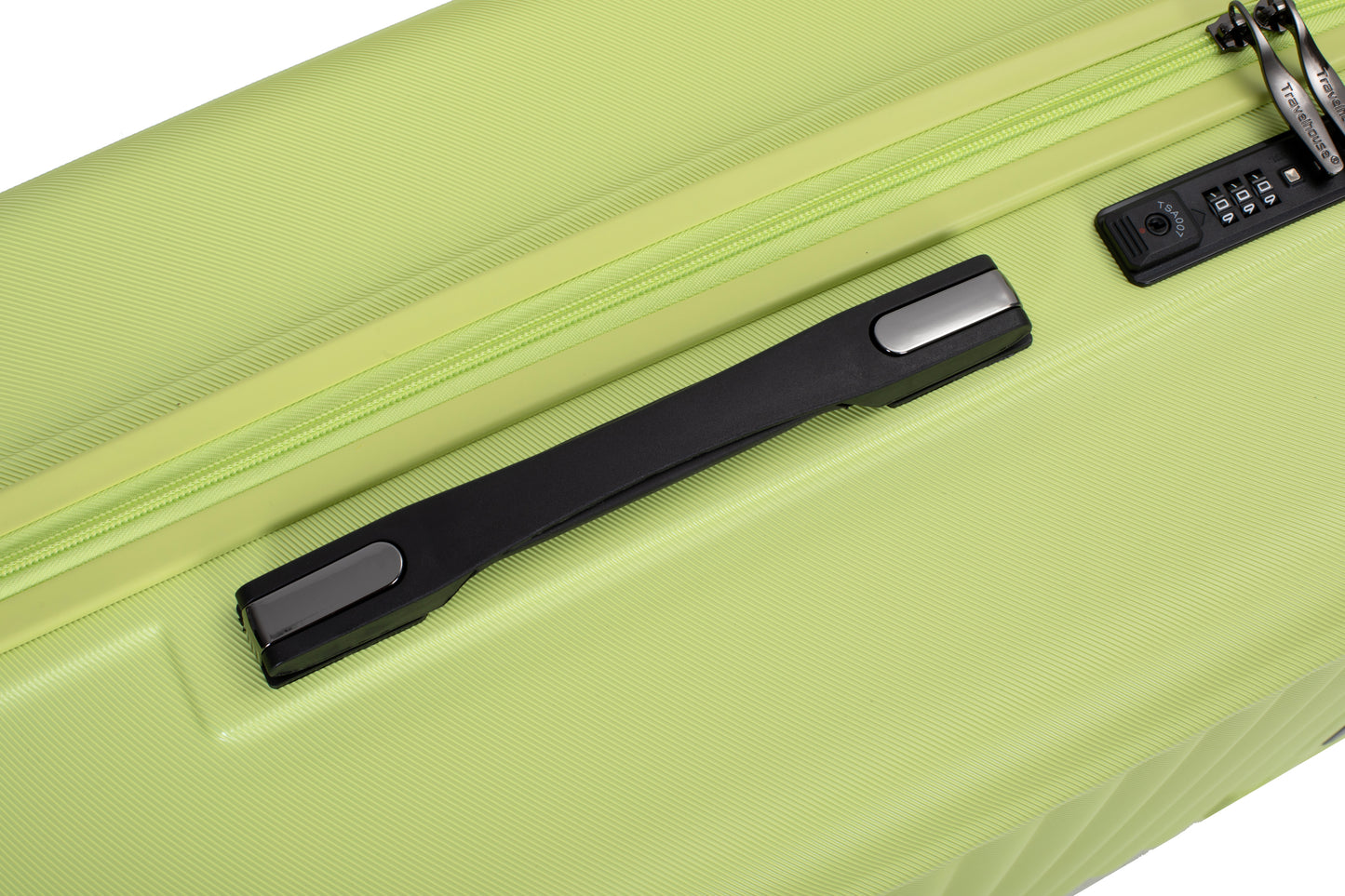 3-Piece Luggage Set — PC+ABS, 360-Degree Spinner Wheels, TSA Lock, Light Green (20"/24"/28")