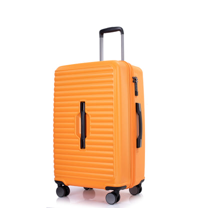 3-Piece Luggage Set — PC+ABS, 360-Degree Spinner Wheels, TSA Lock, Orange (20"/24"/28")