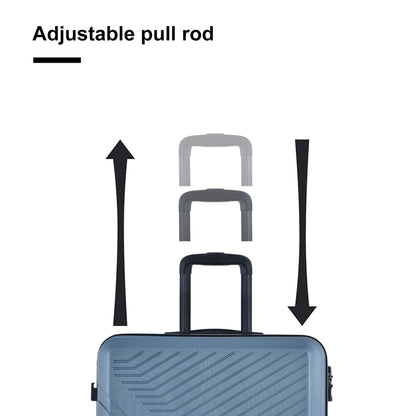 3-Piece ABS Lightweight Luggage Set — Spinner Wheels, TSA Lock, Blue (20"/24"/28")