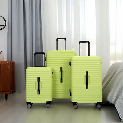 3-Piece Luggage Set — PC+ABS, 360-Degree Spinner Wheels, TSA Lock, Light Green (20"/24"/28")