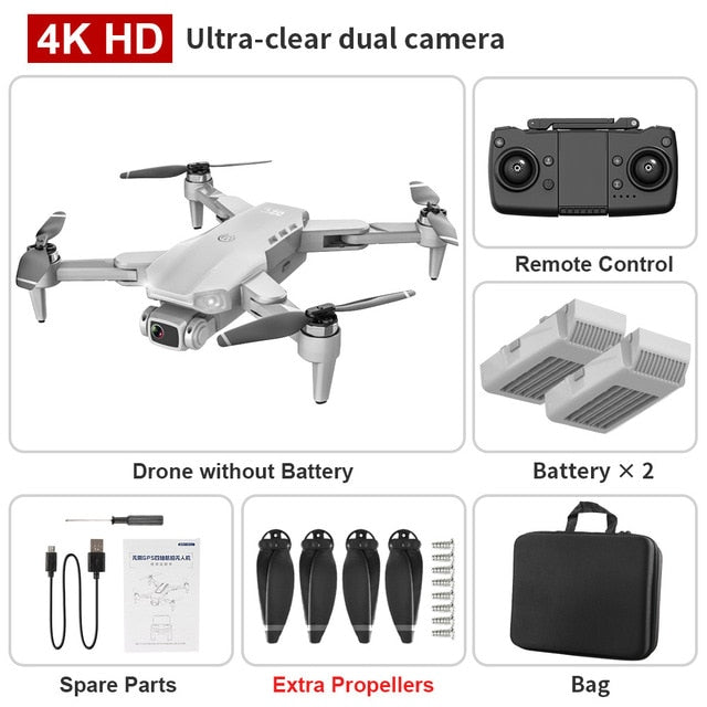 L900 Pro 4K HD Dual Camera Drone with GPS, 5G WiFi FPV, Real-time Transmission, Brushless Motor, and 1.2km RC Distance [FREE SHIPPING] - CALCUMART