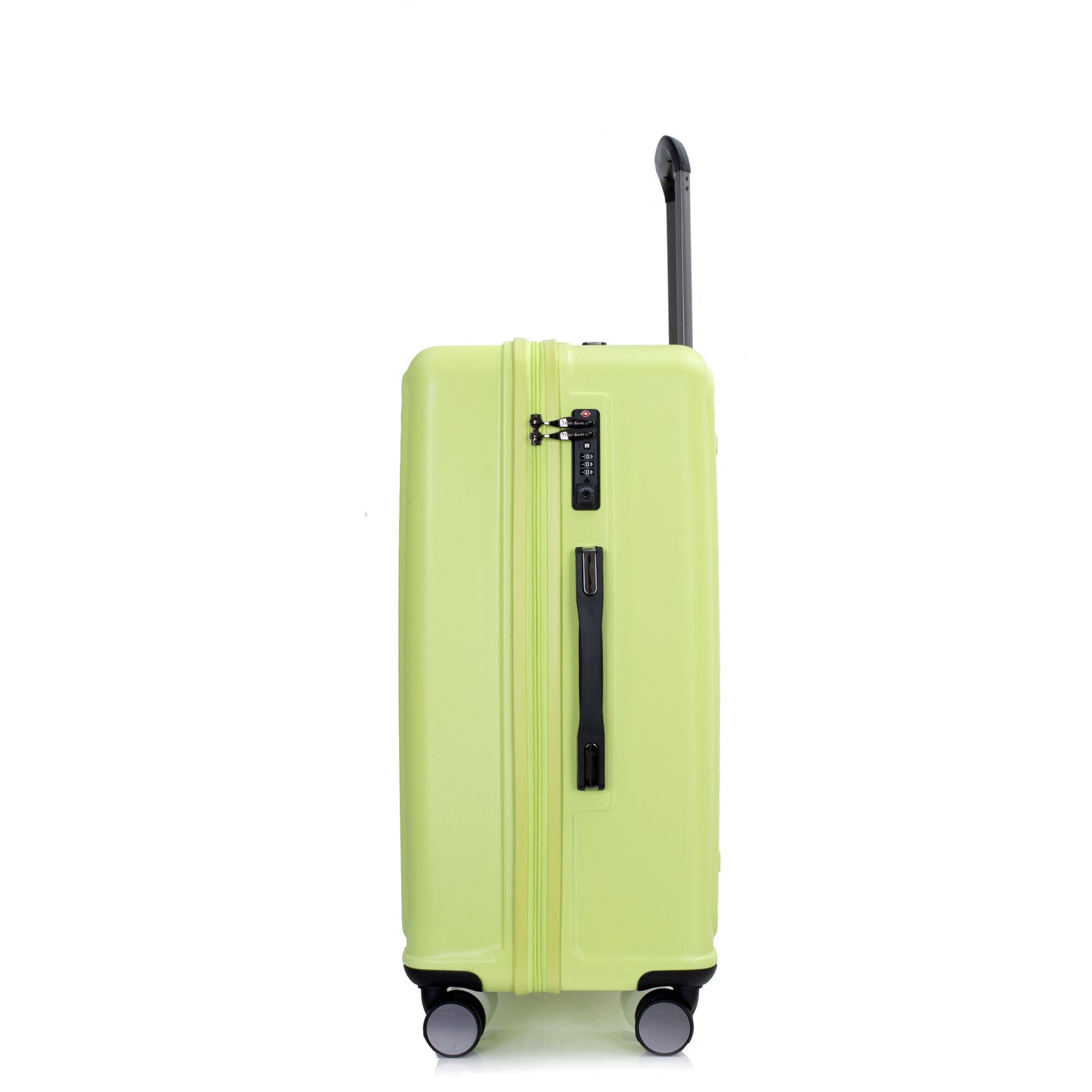 3-Piece Luggage Set — PC+ABS, 360-Degree Spinner Wheels, TSA Lock, Light Green (20"/24"/28")