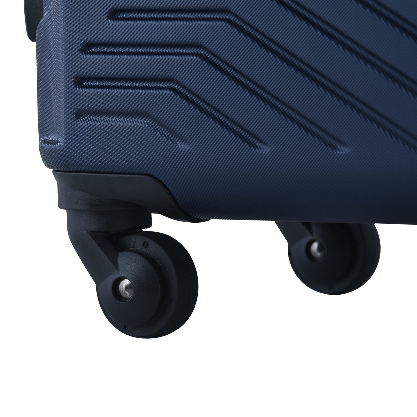 3-Piece ABS Lightweight Luggage Set — Spinner Wheels, TSA Lock, Navy (20"/24"/28")