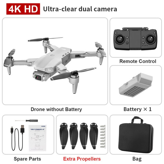 L900 Pro 4K HD Dual Camera Drone with GPS, 5G WiFi FPV, Real-time Transmission, Brushless Motor, and 1.2km RC Distance [FREE SHIPPING] - CALCUMART