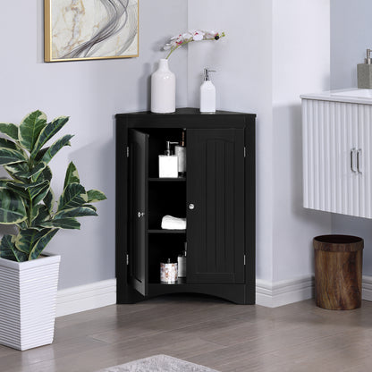 Multifunctional Sideboard Corner Cabinet w/Doors & Shelves for Bathroom, Kitchen, & Living Room