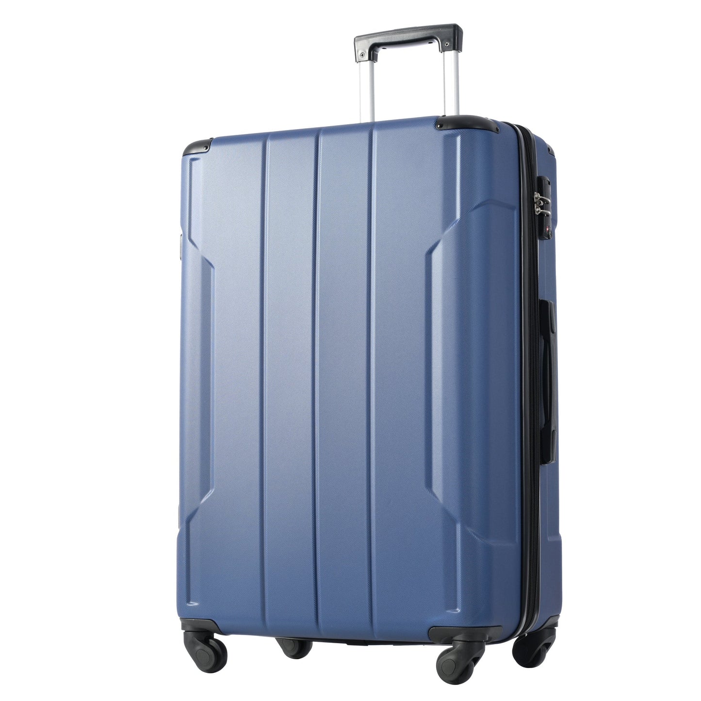 24'' Lightweight Expandable Hardshell Spinner Suitcase, ABS, Blue, w/TSA Lock (Single Luggage)