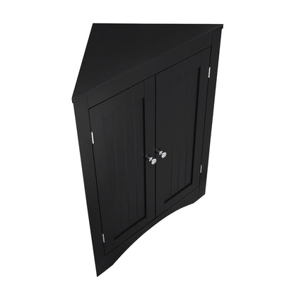 Multifunctional Sideboard Corner Cabinet w/Doors & Shelves for Bathroom, Kitchen, & Living Room