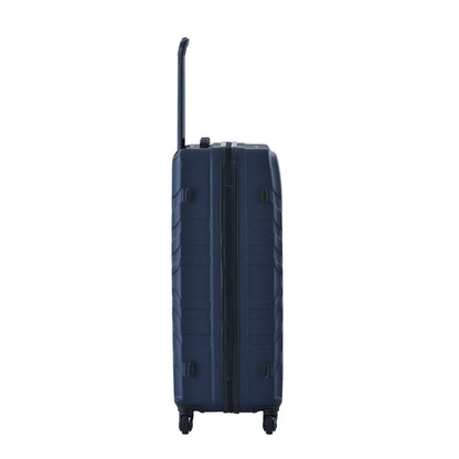 3-Piece ABS Lightweight Luggage Set — Spinner Wheels, TSA Lock, Navy (20"/24"/28")