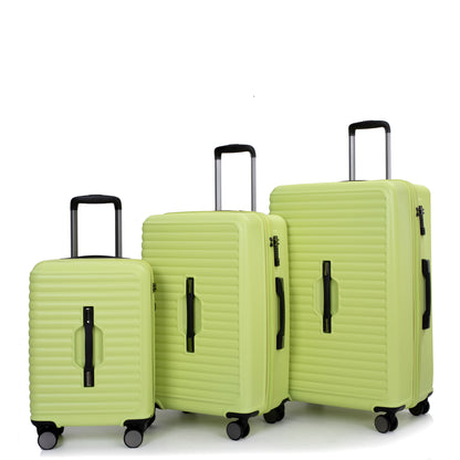 3-Piece Luggage Set — PC+ABS, 360-Degree Spinner Wheels, TSA Lock, Light Green (20"/24"/28")