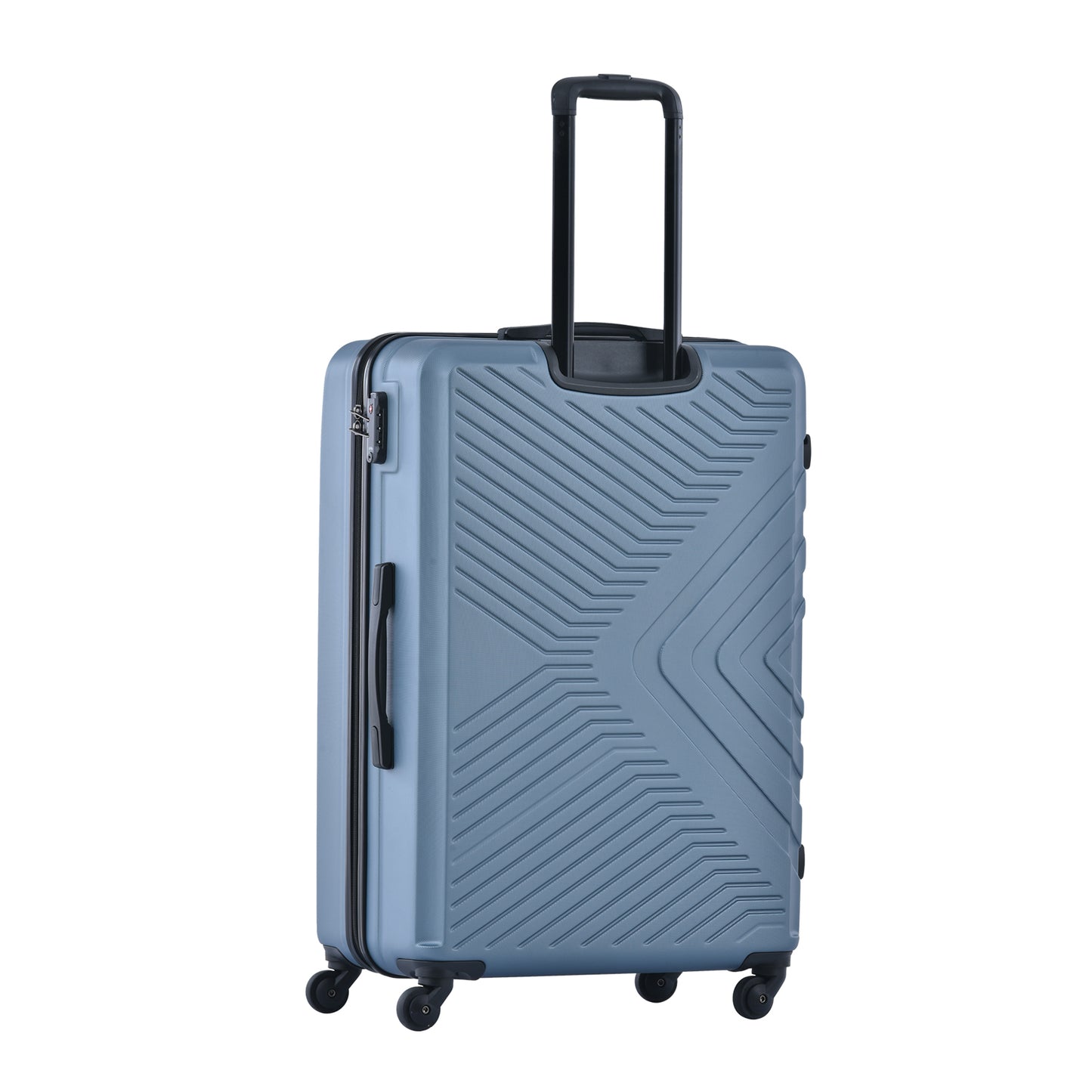 3-Piece ABS Lightweight Luggage Set — Spinner Wheels, TSA Lock, Blue (20"/24"/28")